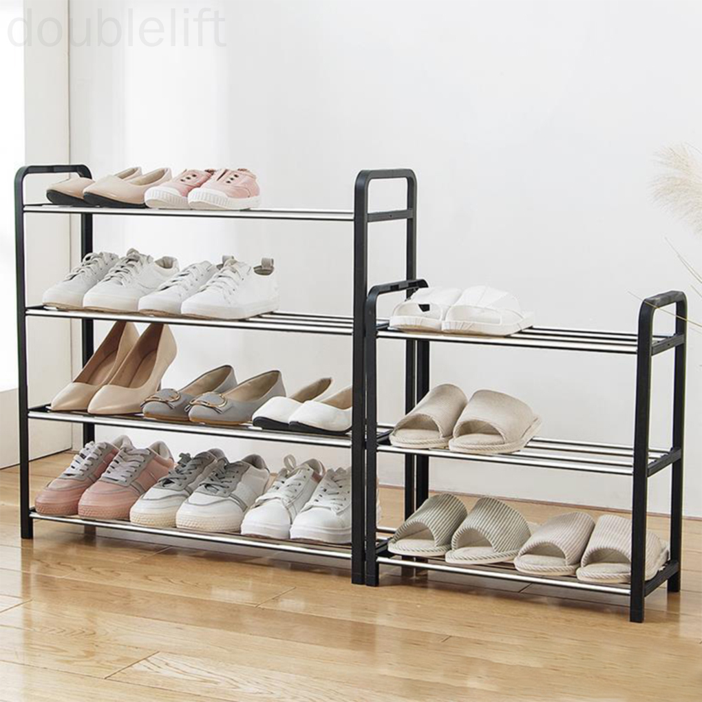 Shoes Rack Multi-layer Shoe Storage Shelf Organizer Household Metal Steel Stand doublelift store