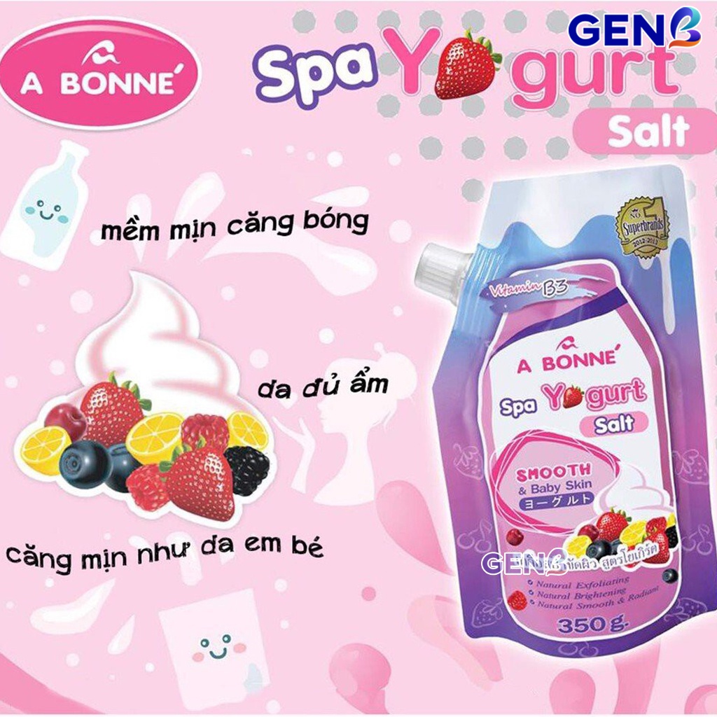 Tẩy Tế Bào Chết Body Và Da Mặt Muối Tắm Sữa Bò Abonne 350g CHÍNH HÃNG 100% - Tẩy Da Chết Body Abone Thái Lan GENB