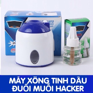 Máy xông tinh dầu đuổi muỗi Hacker - Tặng kèm 1 chai tinh dầu Hacker