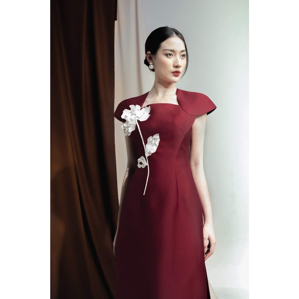 Áo Dài Cách Tân Nhật Khuê Đính Hoa Thủ Công