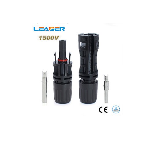 Đầu nối pin năng lượng mặt trời MC4 đơn 1500VDC 30A LEADER