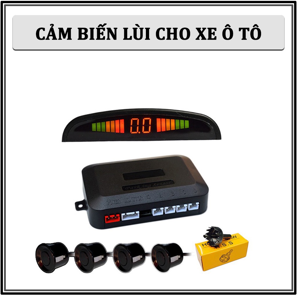 Cảm Biến Lùi Cho Xe Ô Tô – Cảm Biến Cảnh Báo Va Chạm , Loại 4 Mắt