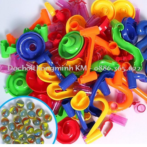 Đồ chơi tháp trượt bi lăn Mable Run gồm 105 chi tiết đồ chơi lắp ghép tháp mô hình thả bi cho trẻ em