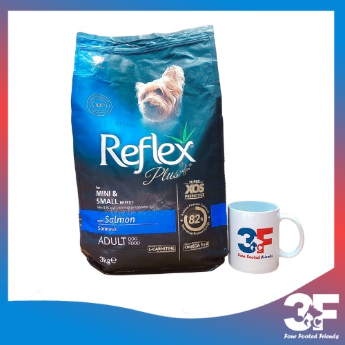 Thức Ăn Hạt Chó Reflex Plus Mini &amp; Breeds Vị Cá Hồi Cho Chó Con Và Chó Nhỏ Bao 3Kg