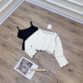 set áo 2 món croptop cực chất