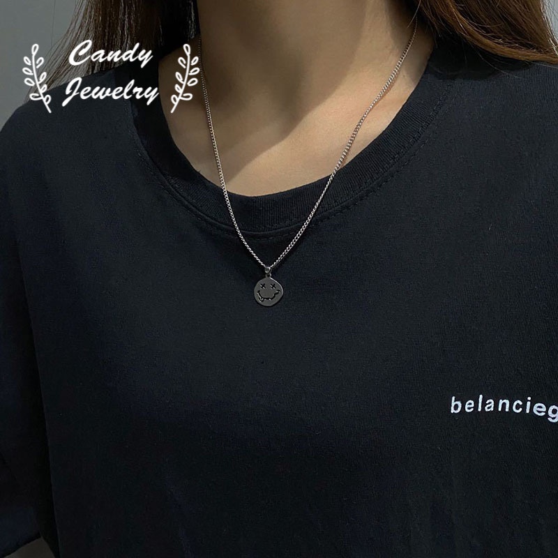 vòng cổ Mặt Cười Dễ Thương Phong Cách Hàn Quốc Cho Nữ