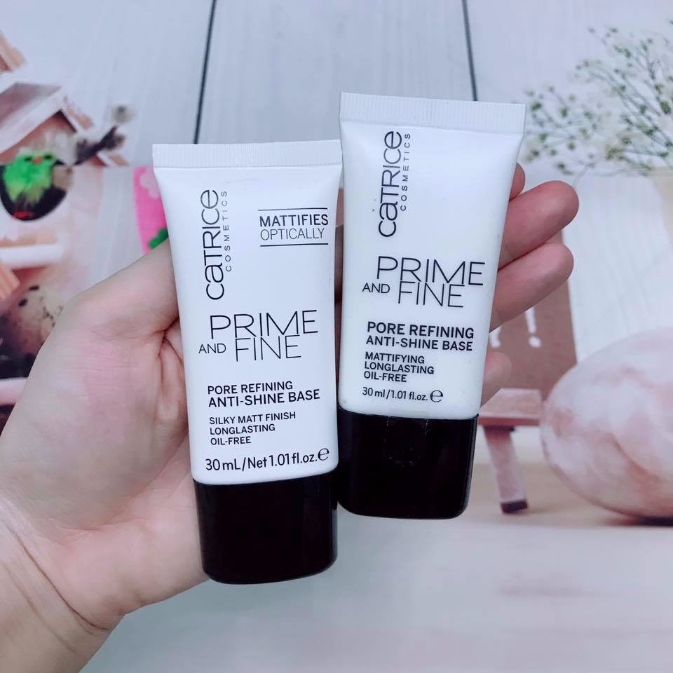 Kem lót kiềm dầu Catrice Prime and Fine - cam kết 100% Đức chính hãng