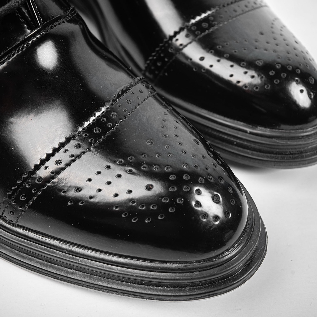 Giày Boot Nam da bóng cổ cao nhập khẩu cao cấp