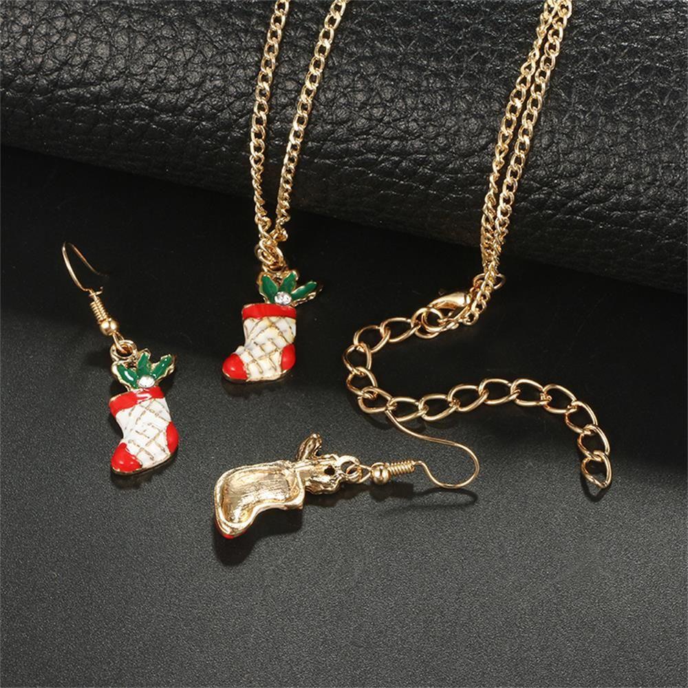 JUNE 1 Bộ Vòng cổ Mặt Chuông Đỏ Thời Trang