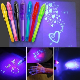 Bộ 4 bút dạ quang đánh dấu 2 trong 1 UV viết mực vô hình dùng làm quà tặng cho trẻ