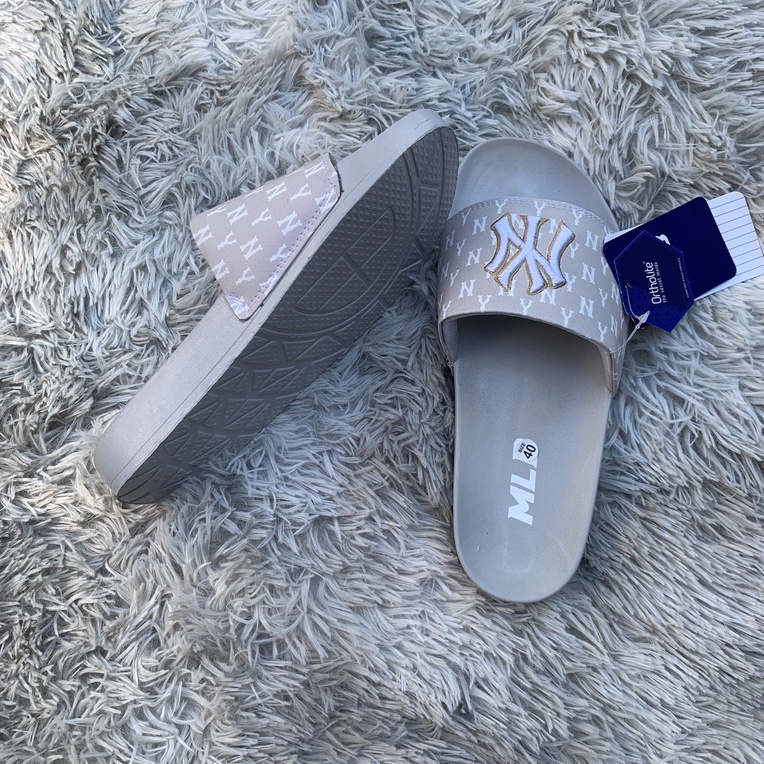 Dép 𝐌𝐋𝐁 ny Chữ Thêu Sắc Nét Hàng Cao Cấp Đầy Đủ Màu Sắc, Dép Quai Ngang Nam Nữ Thời Trang Hottrend