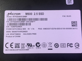 SSD 512GB MICRON M600