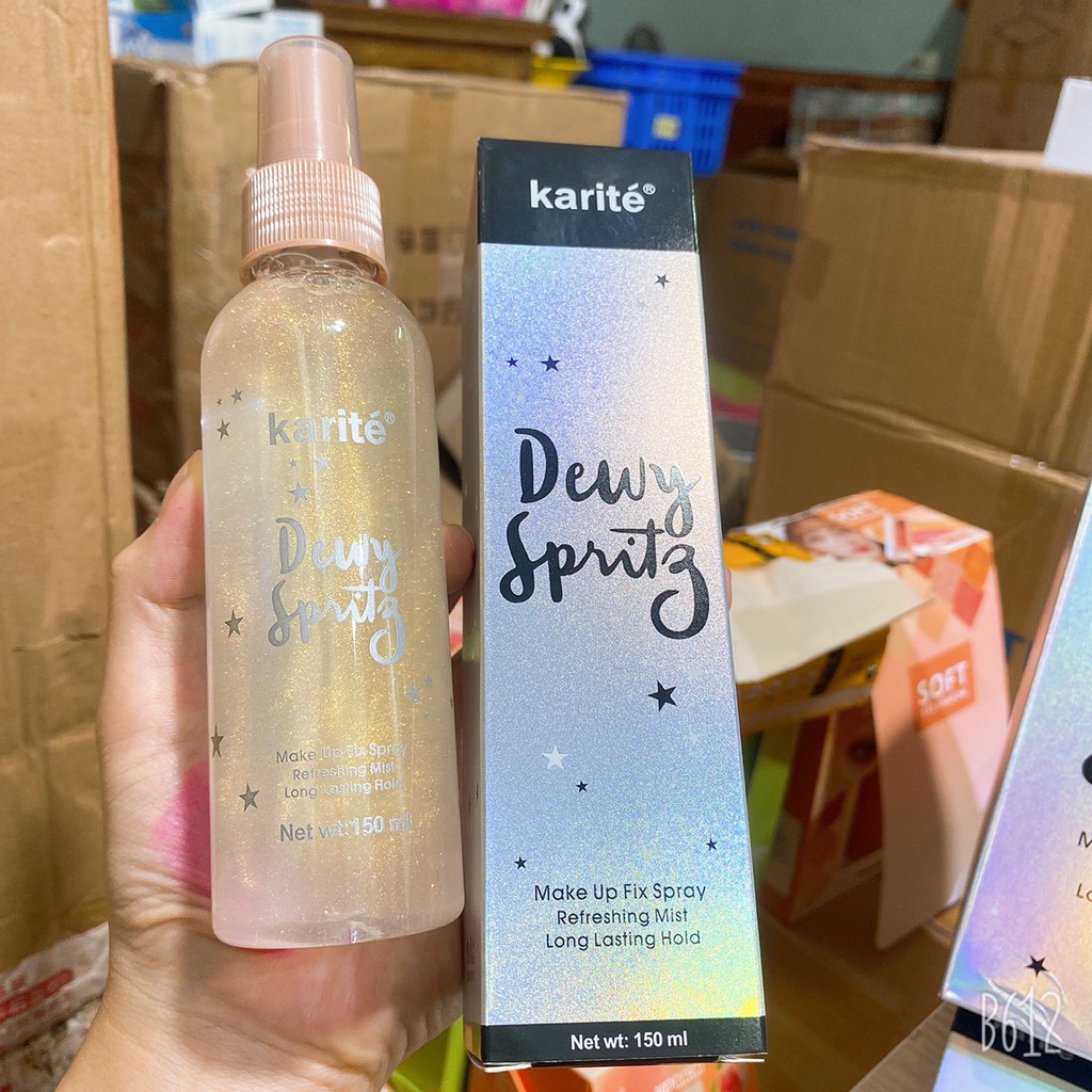 Xịt khoá lớp makeup giữ lớp nền lâu trôi Kissbeauty có nhũ mịn lấp lánh siêu cute | BigBuy360 - bigbuy360.vn