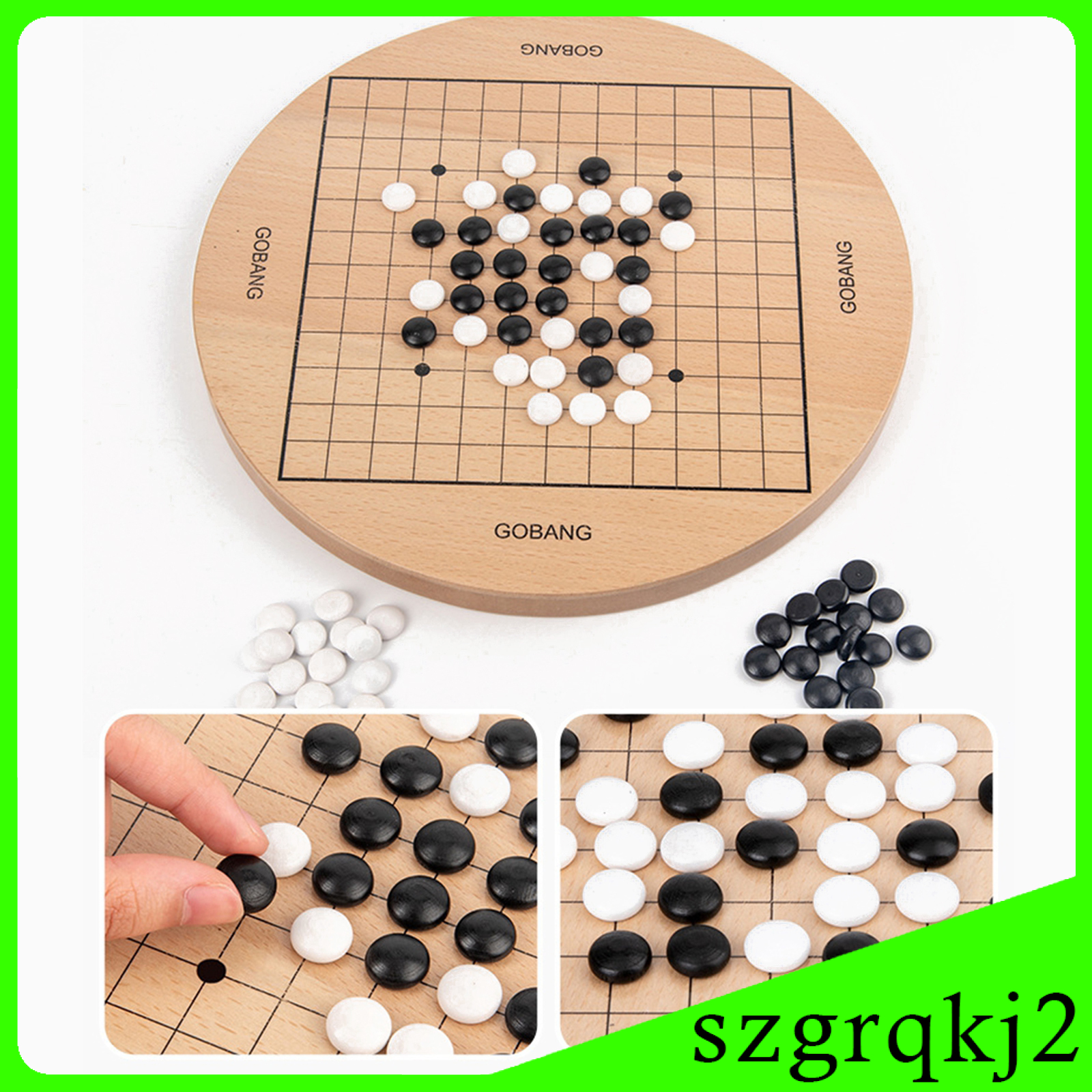 Newest 2 in 1 Wooden Chinese Checkers Board Game Set with Colorful Pegs Style1