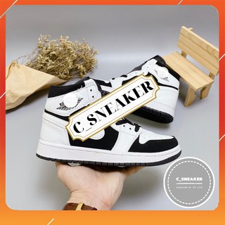 Giày thể thao cổ cao, giày thể thao sneaker JD1 trắng đen panda high nam nữ