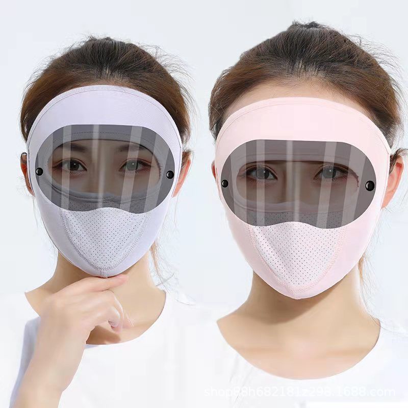 Khẩu trang mặt nạ ninja có kính chống nắng vải thun lạnh thoáng mát hè 2021 | BigBuy360 - bigbuy360.vn