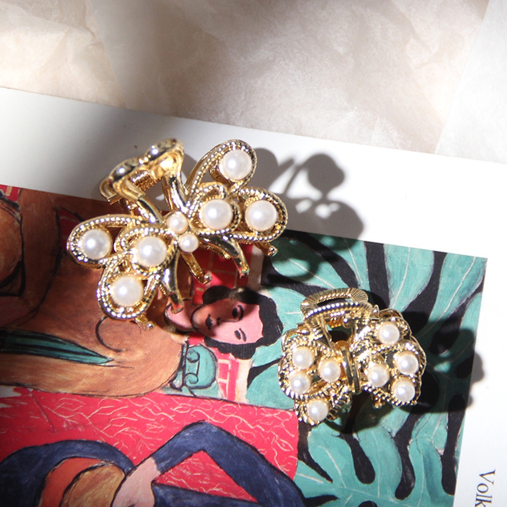 Kẹp tóc càng cua đính ngọc trai xinh xắn cho phái đẹp