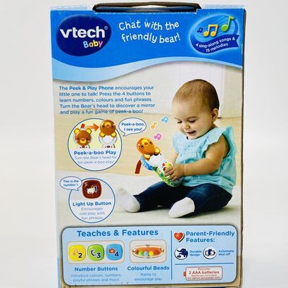 Đồ Chơi Trẻ Em Vtech - 80-502703 Play Phone - Điện Thoại Gấu (Xanh)