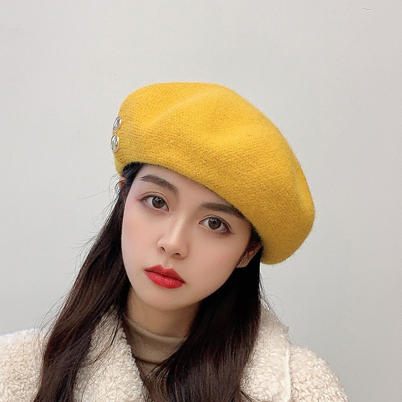Cute Breathable Solid Color Beret Hat Autumn Summer Fashion For Women