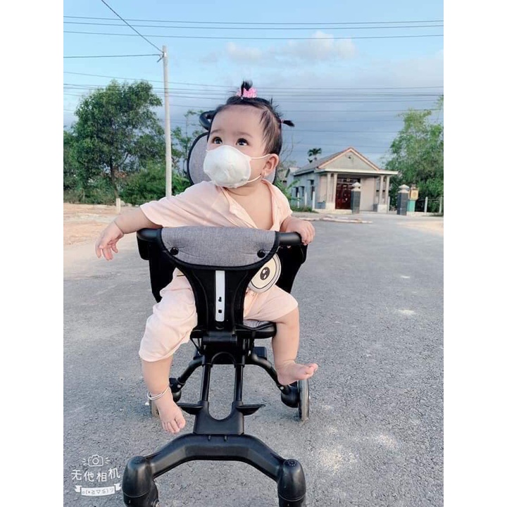 Xe đẩy gấp gọn đảo chiều đi du lịch siêu gọn nhẹ tiện dụng cho bé AD169