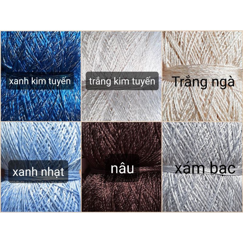 ) Thanh lý Sợi rayon Nhật nhiều màu se 0.8mm