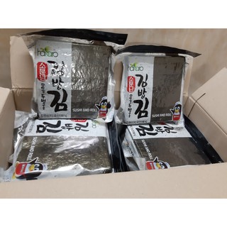 LÁ RONG BIỂN CUỘN CƠM 100 LÁ Hanaro có túi zip Dùng để cuộn cơm, kimbap, sushi  là loại lá kim ngon nhất, dai, thơm
