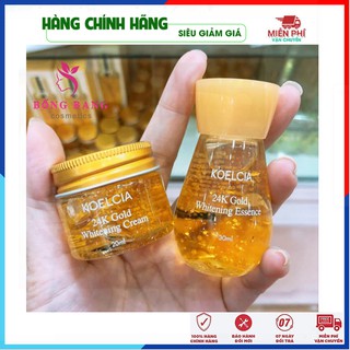 [Chính Hãng Hàn Quốc] Bộ dưỡng da Serum và Kem Mini KOELCIA 24K Gold Whitening Hàn Quốc [ Cam Kết Chính Hãng]