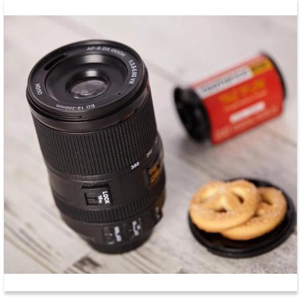 Cốc Đựng Nước Có Chế Độ Tự Khuấy Kiểu Dáng Ống Kính Máy Ảnh Mug Coffee