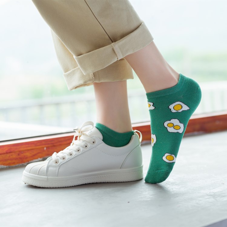 Tất vớ ngắn hình trứng ốp la, quả thơm dễ thương