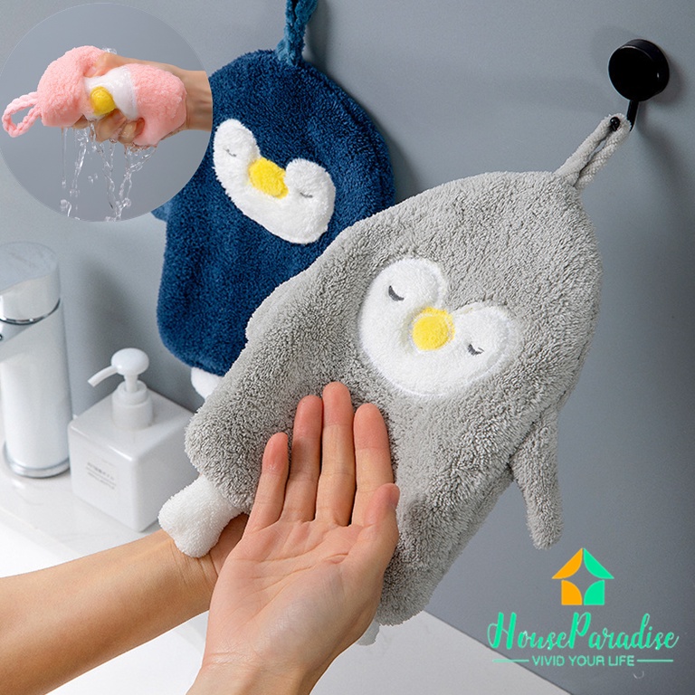 Khăn lau tay siêu thấm nước nhanh khô kiểu dáng hoạt hình đáng yêu dùng trong nhà tắm và nhà bếp