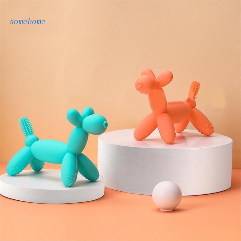 Đồ Chơi Ngậm Nướu Mềm Mại Hình Chú Chó Mini Siêu Bền Giúp Bé Mọc Răng