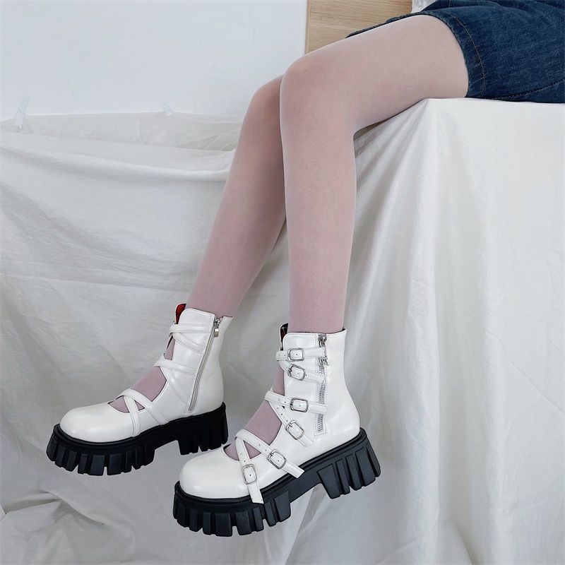 Giày Bốt Martin Đế Dày Phong Cách Retro Thời Trang 2022 Cho Nữ