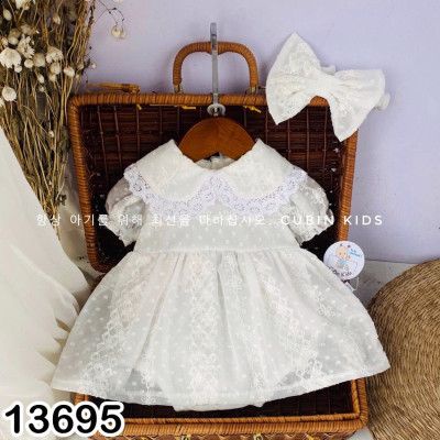 SET BODY VÁY KÈM TURBAN NƠ/NÓN ĐÁNG YÊU CHO BÉ 0-18M