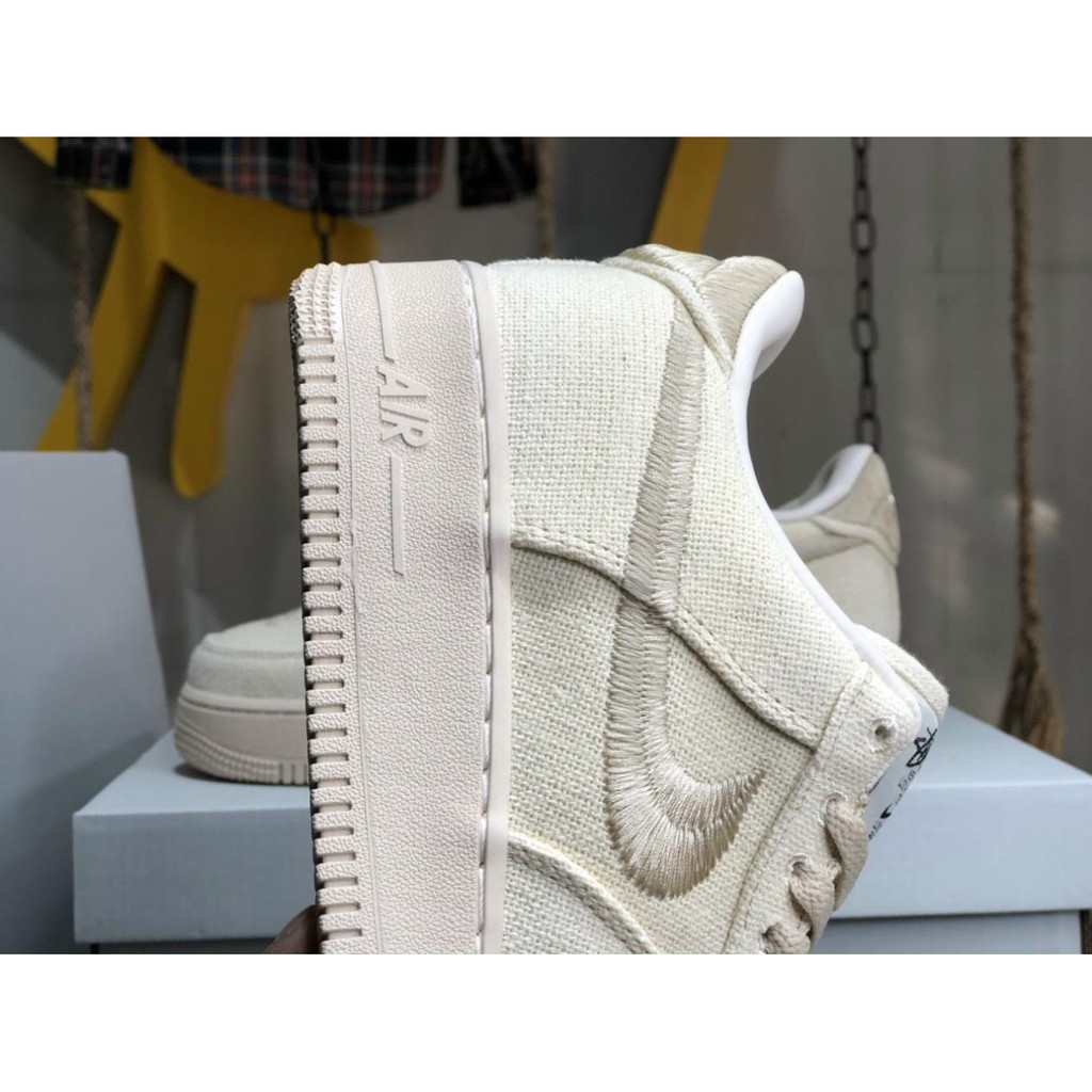 Giày Sneaker Cổ Thấp  AF1 - Air Force 1 x Stussy Fossil Stone | WebRaoVat - webraovat.net.vn