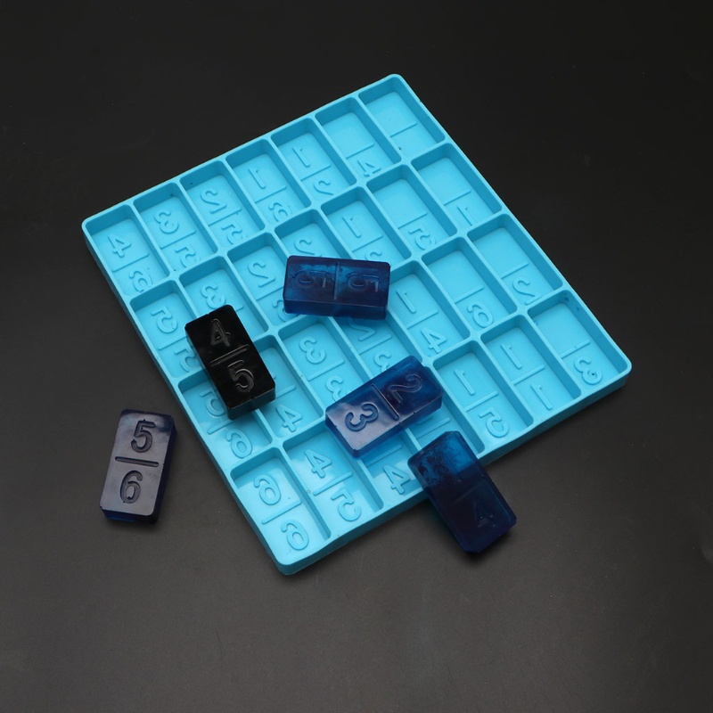 Khuôn Silicone Làm Trang Sức Hình Quân Bài Domino