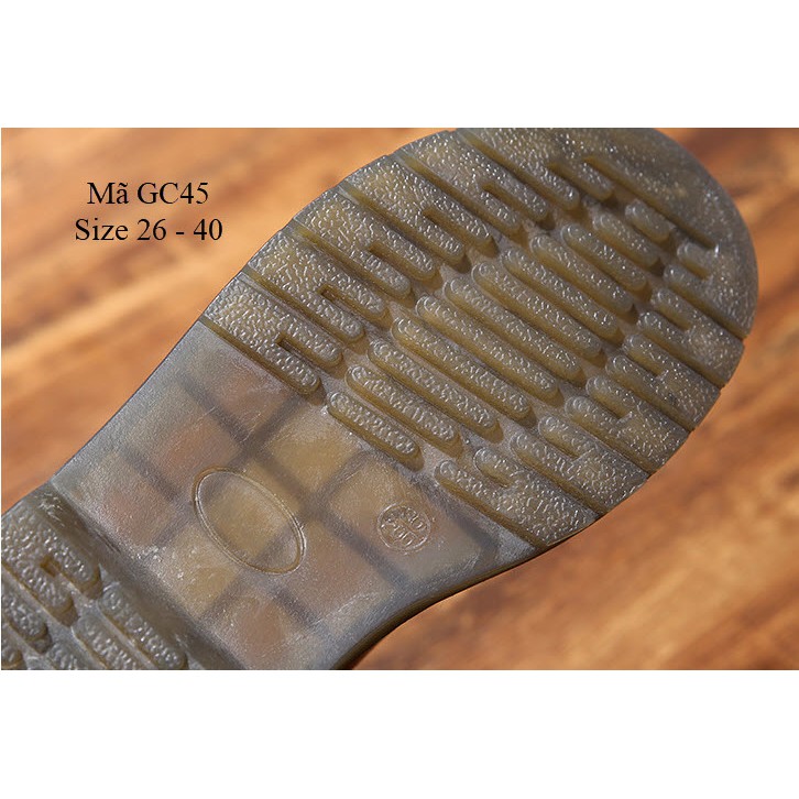 Bốt cao cổ cho bé trai 3 - 15 tuổi GC45 chất liệu 100% da thật kiểu dáng thể thao phong cách