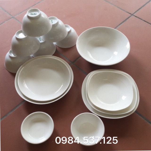 Set đồ ăn trắng