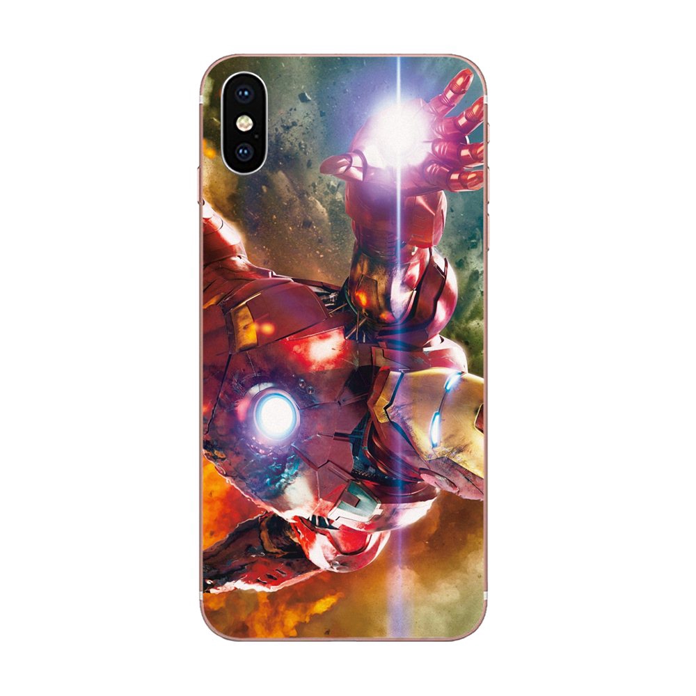 Lưng Ốp Điện Thoại Họa Tiết Cờ Iron Man Nhiều Màu Độc Đáo Cho Samsung Galaxy A10 A20 A20E A3 A40 A5 A50 A7 J3 J5 J6 J7 2016 2017 2018