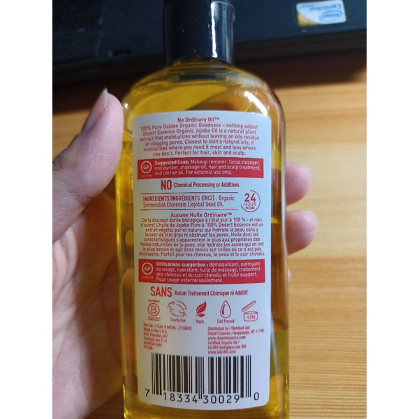 Dầu jojoba Oil Desert Essence Organic hữu cơ 118ml