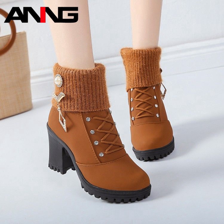 Giày bốt Hàn Quốc đế dày thoáng khí thời trang cho nữ