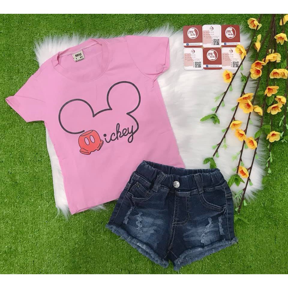 set bộ mickey bé gái