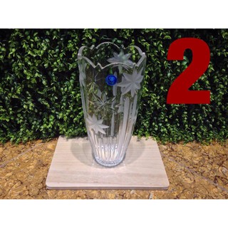 Lọ hoa Thủy tinh Pha Lê trắng trụ bầu 30cm