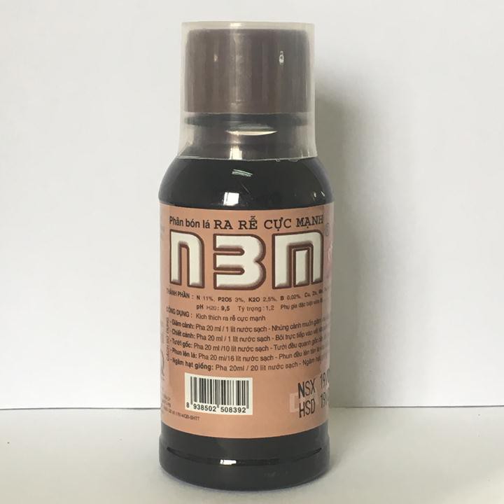 Phân bón lá cao cấp siêu ra rễ cực mạnh cho cây trồng N3M dạng nước lọ 100ml