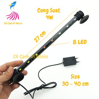 Đèn LED T4-30LED nhiều màu cho hồ cá size 30 - 40 cm
