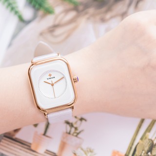 WWOOR Women's Watches Waterproof Clock Fashion Ladies Watch Leather Strap Wristwatch 8873P