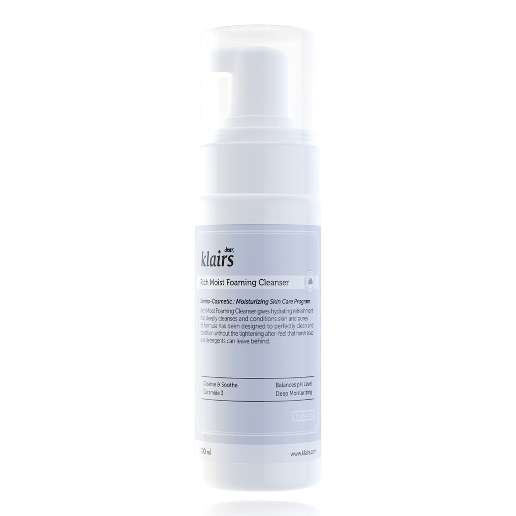 [ĐẠI LÝ CHÍNH THỨC] Sữa Rửa Mặt Dạng Bọt Dưỡng Ẩm Klairs Rich Moist Foaming Cleanser