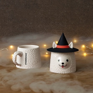 Cốc sứ mug starbucks 12oz dog witches hat