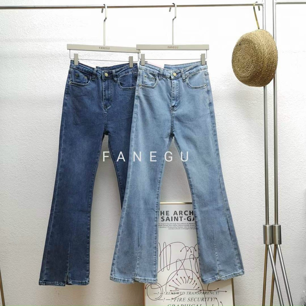 Quần jeans ống loe xẻ trước Q383 SUSTORE | WebRaoVat - webraovat.net.vn