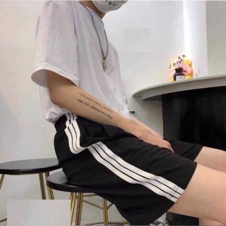 Quần đùi ống rộng/ quần đùi 3 sọc thể thao năng động nam nữ | BigBuy360 - bigbuy360.vn