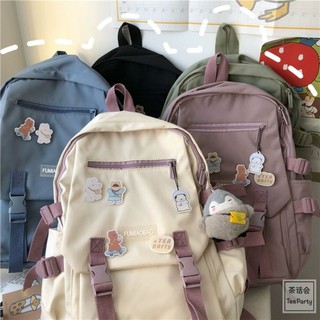 [ORDER 7-14 ngày] Balo vải dù chống thấm chống bẩn 5 màu ulzzang unisex đi học, đi chơi